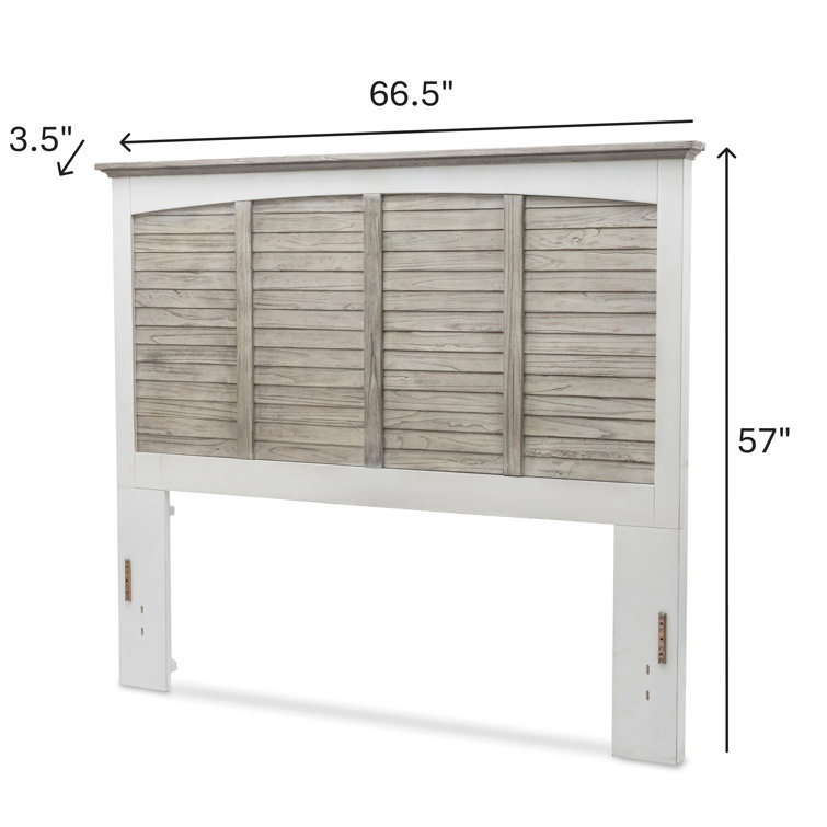 Distressed Solid Wood Queen Headboard with Eco-Friendly Finish