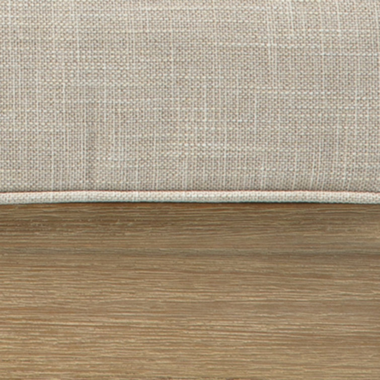Elegant Beige Eucalyptus Wood Outdoor Lounge Chair with Cushion