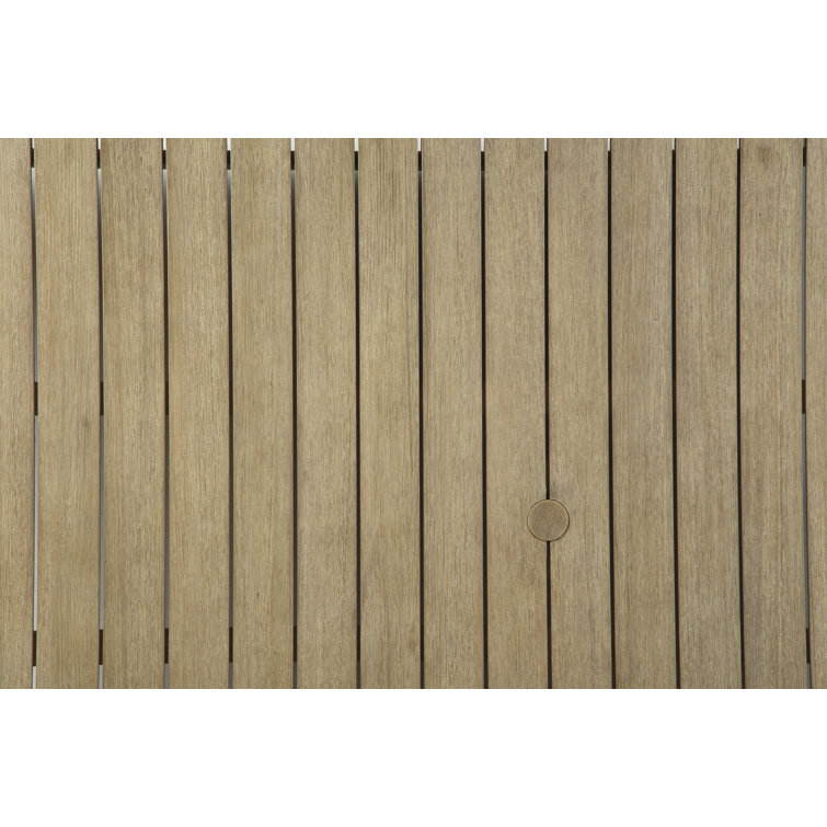 Elegant Beige Eucalyptus Wood Outdoor Lounge Chair with Cushion