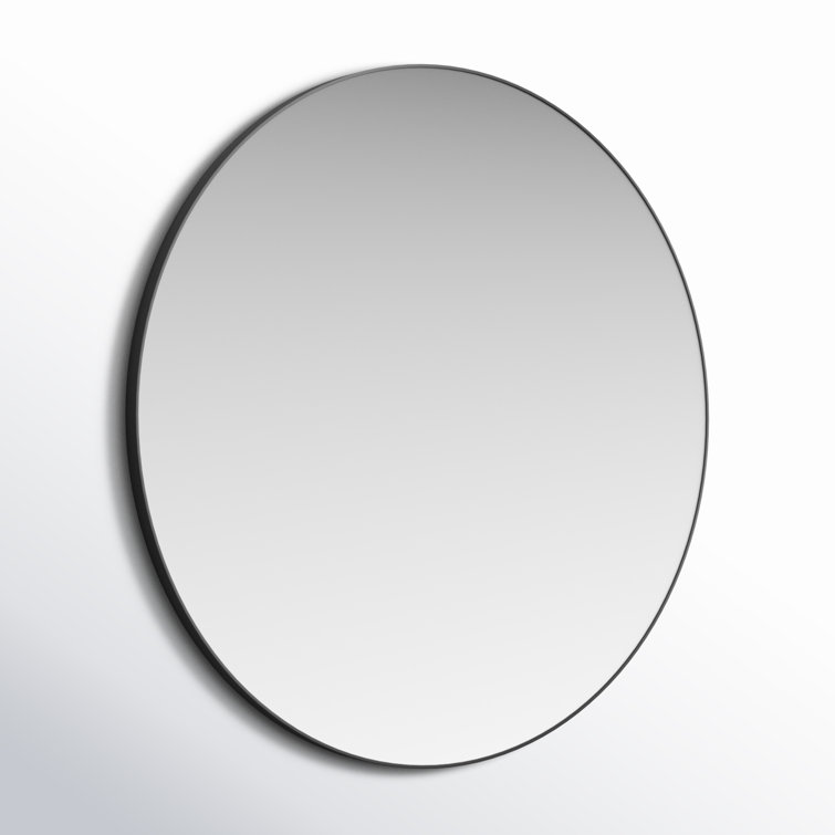Elegant Franco 34" Round Silver and Gold Wall Mirror