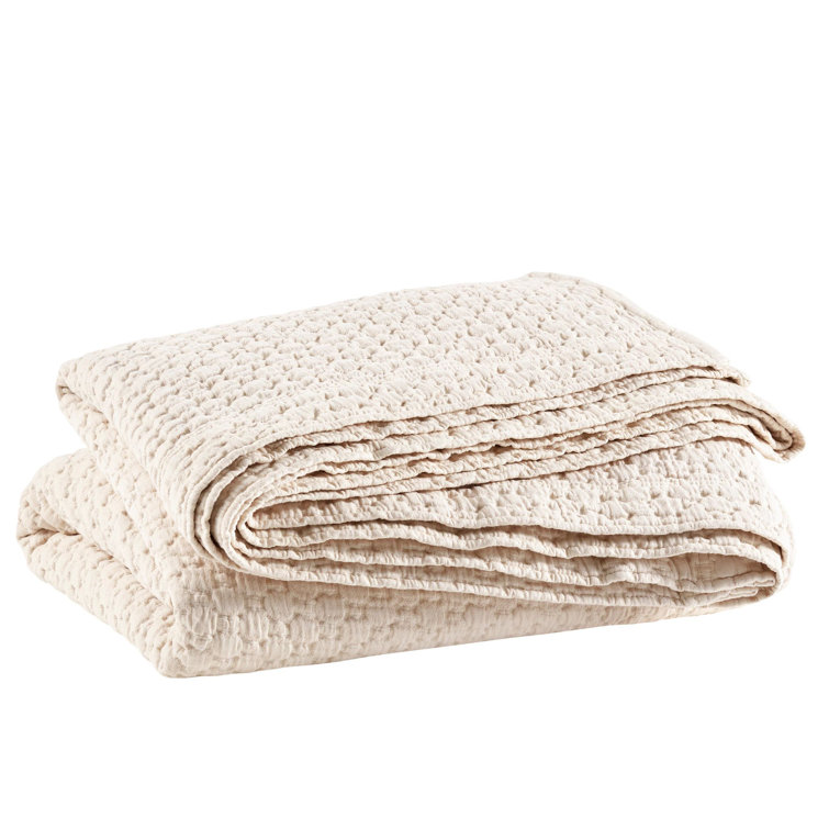 Lodi Alabaster Queen Size Cotton Matelassé Coverlet