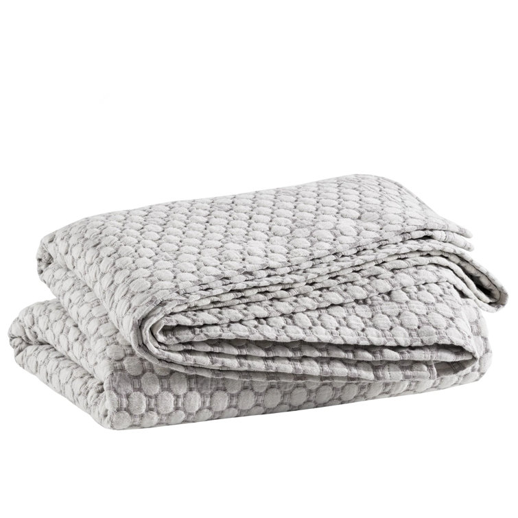 Lodi Silver Matelassé Queen Coverlet