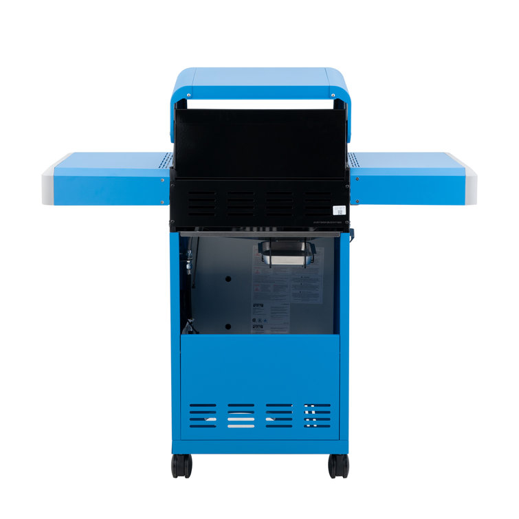 Blue 2-Burner Propane Gas Grill with Clear View Lid