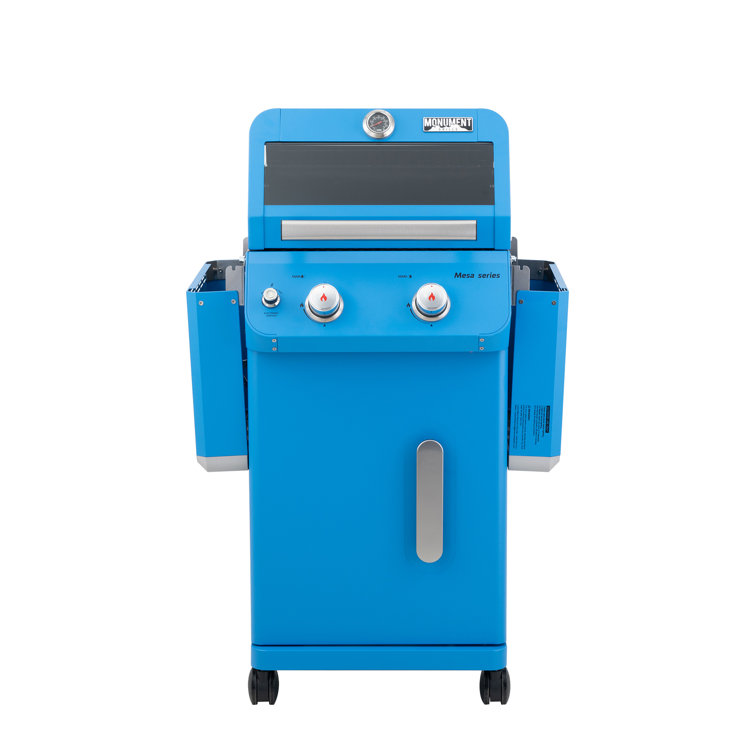 Blue 2-Burner Propane Gas Grill with Clear View Lid