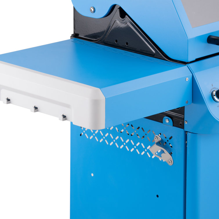 Blue 2-Burner Propane Gas Grill with Clear View Lid