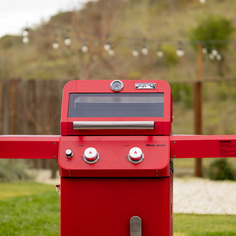 Mesa Series Red Stainless Steel 2-Burner Propane Gas Grill