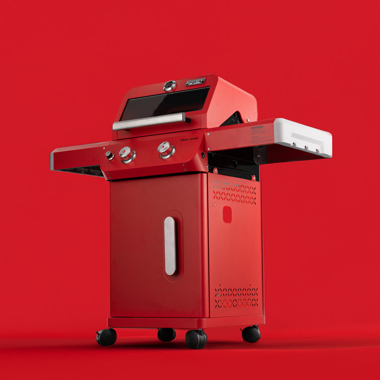 Mesa Series Red Stainless Steel 2-Burner Propane Gas Grill