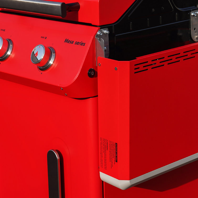 Mesa Series Red Stainless Steel 2-Burner Propane Gas Grill