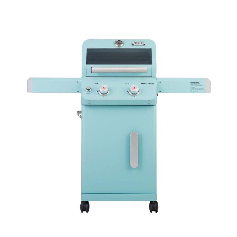 Mesa Jade Green 2-Burner Propane Gas Grill with LED Controls