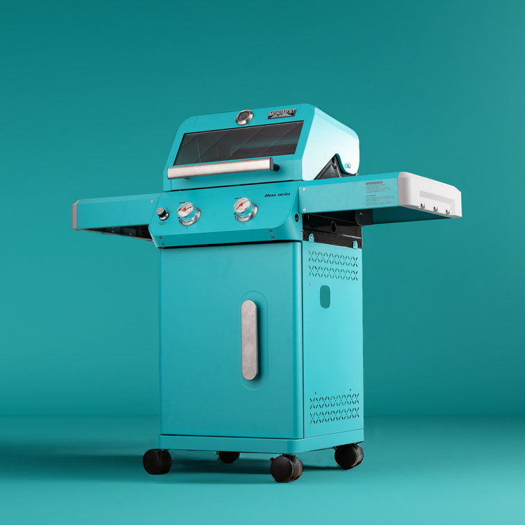 Mesa Jade Green 2-Burner Propane Gas Grill with LED Controls
