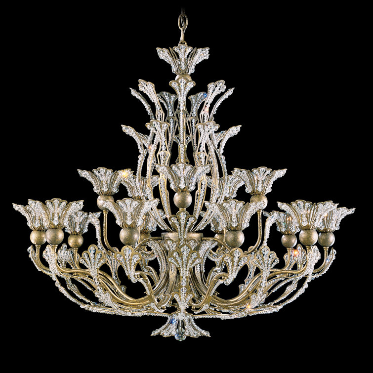 Etruscan Gold 16-Light Crystal Chandelier with Swarovski Elements
