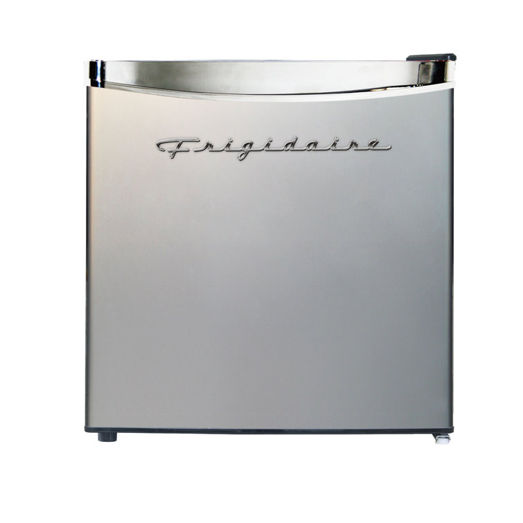 Compact Stainless Steel and Black Upright Freezer, 1.1 Cu. Ft.