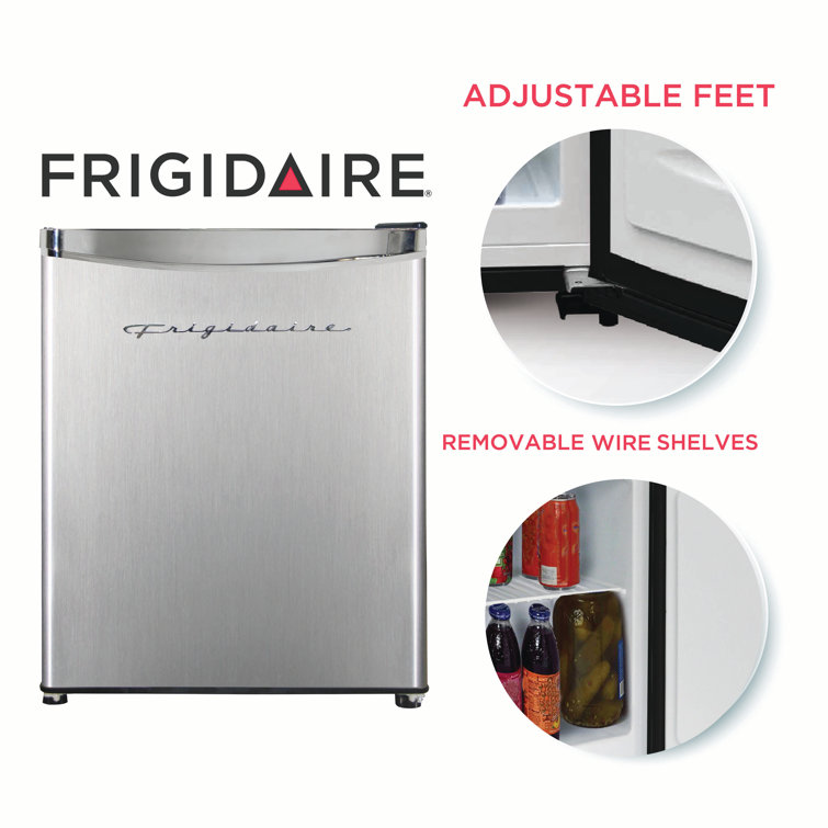 Compact Stainless Steel and Black Upright Freezer, 1.1 Cu. Ft.