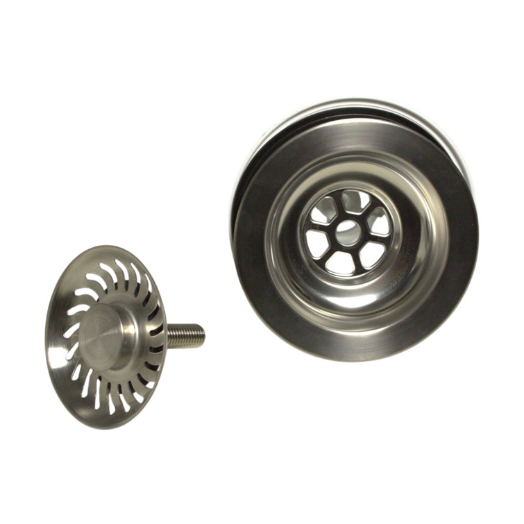 Satin Nickel Stainless Steel Basket Strainer Kitchen Drain
