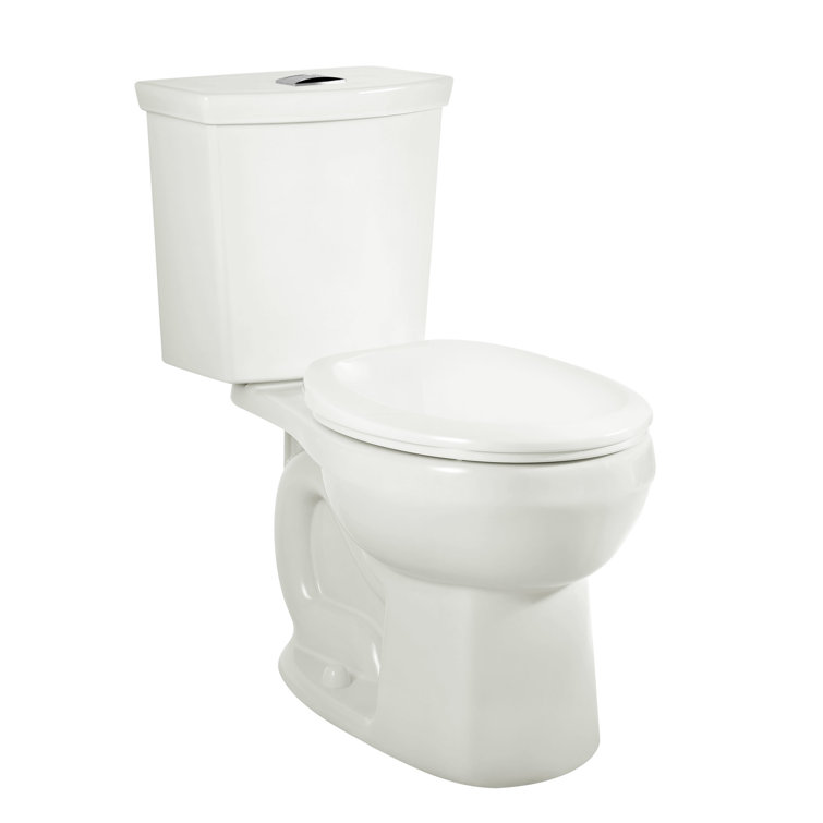 White Vitreous China Dual Flush Elongated Two-Piece Toilet