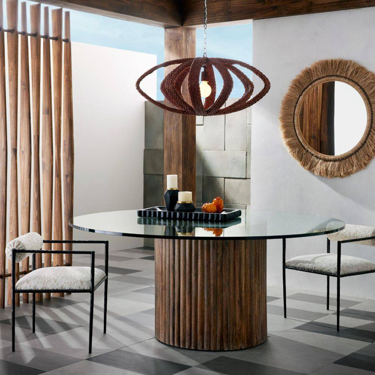 Kai 41'' Rectangular Abacá Rope Wall Mirror