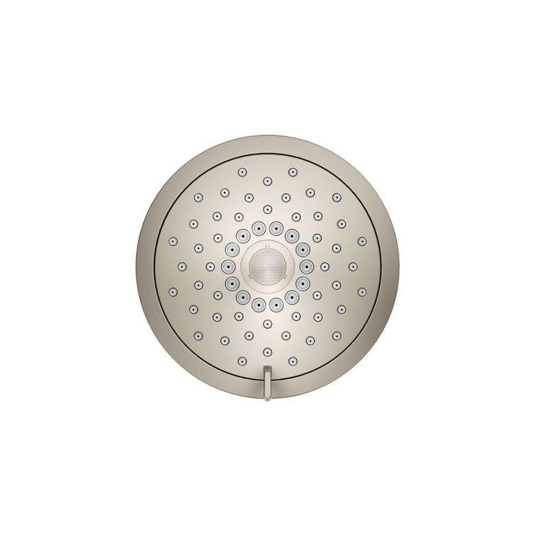 Vibrant Brushed Nickel Multi-Head Wall Mounted Showerhead