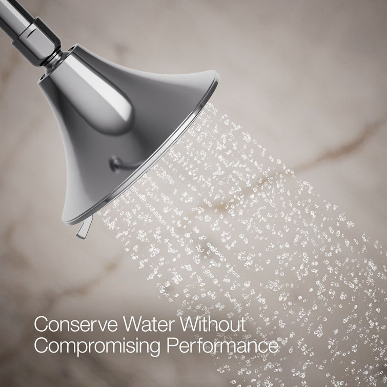 Polished Chrome Multifunction Wall Mounted Showerhead with Pulse