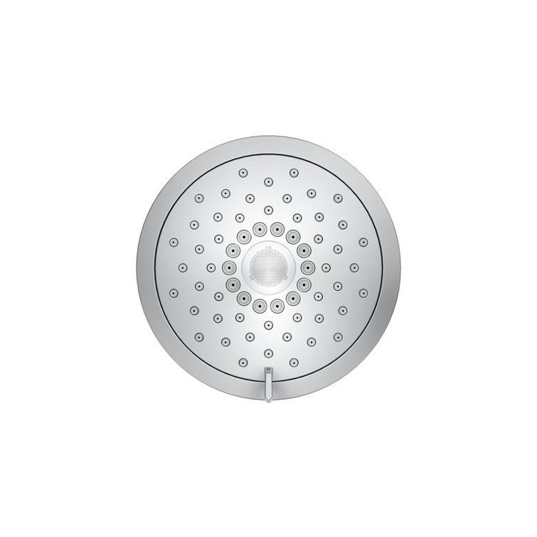 Polished Chrome Multifunction Wall Mounted Showerhead with Pulse