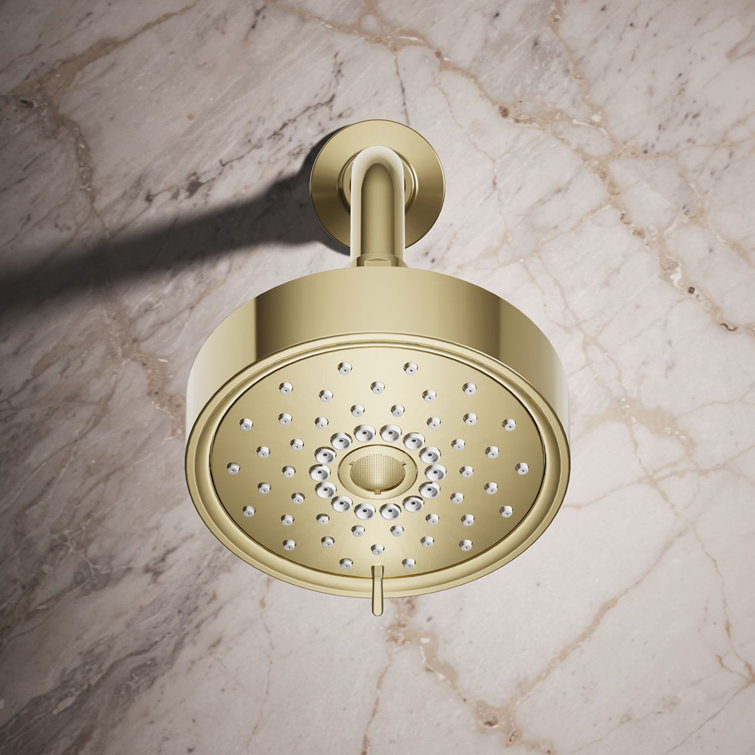 Vibrant French Gold Multi-Function Wall Mount Showerhead