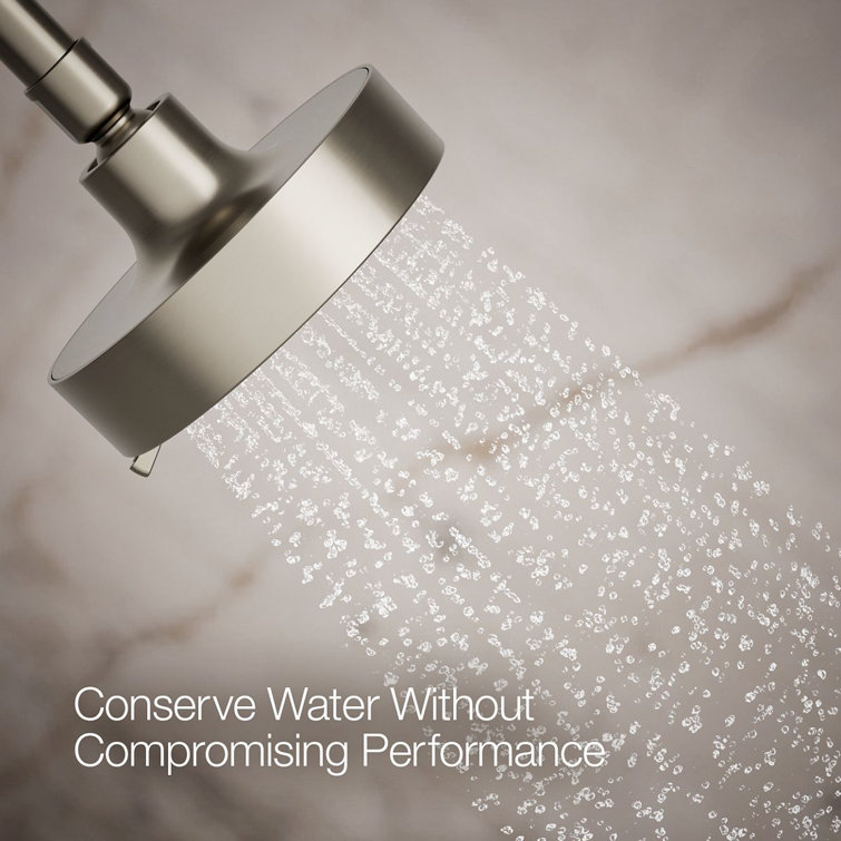 Purist 5.5" Vibrant Brushed Nickel Multifunction Showerhead with Three Sprays