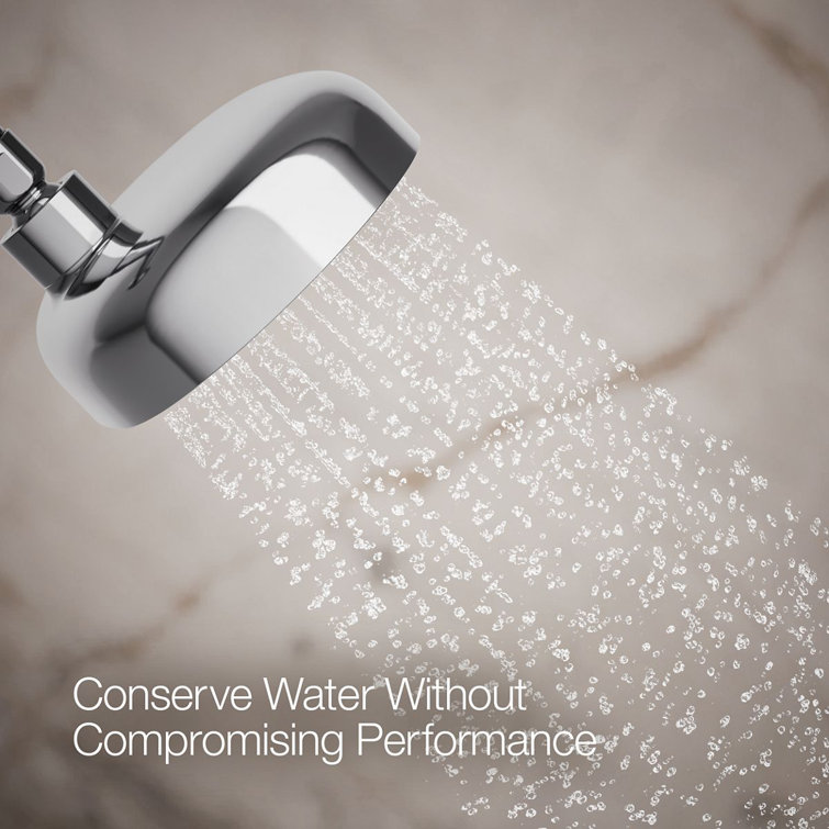 Chrome Oval Multifunction Wall Mounted Showerhead