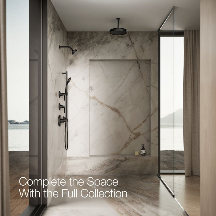 Matte Black Multi-Function Wall Mounted Shower Head