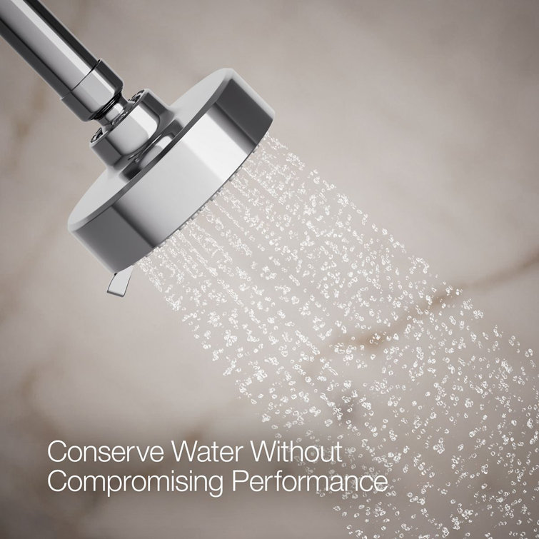 Polished Chrome Multifunction Wall Mounted Showerhead