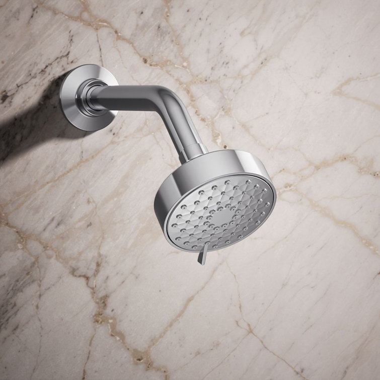 Polished Chrome Multifunction Wall Mounted Showerhead