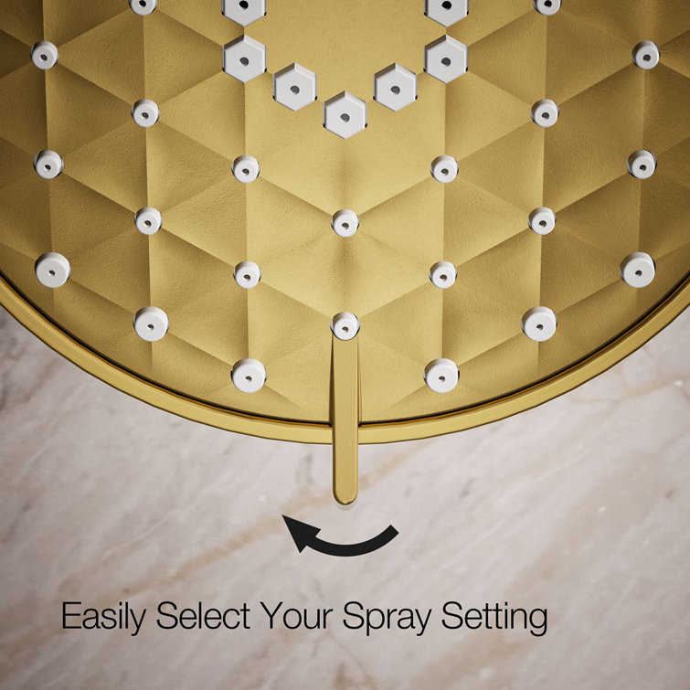 Vibrant Brushed Moderne Brass Wall Mounted Showerhead