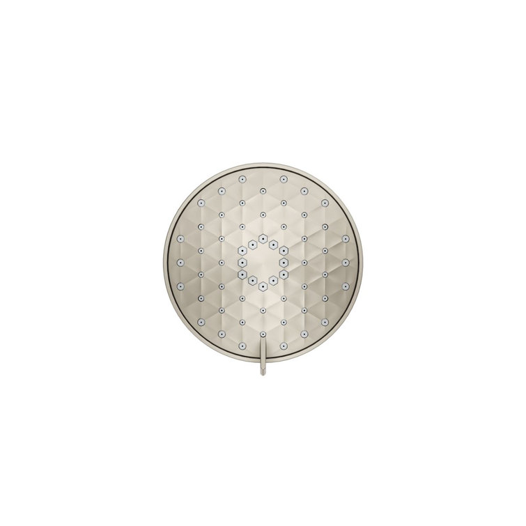 Vibrant Brushed Nickel Multifunction Wall-Mounted Showerhead