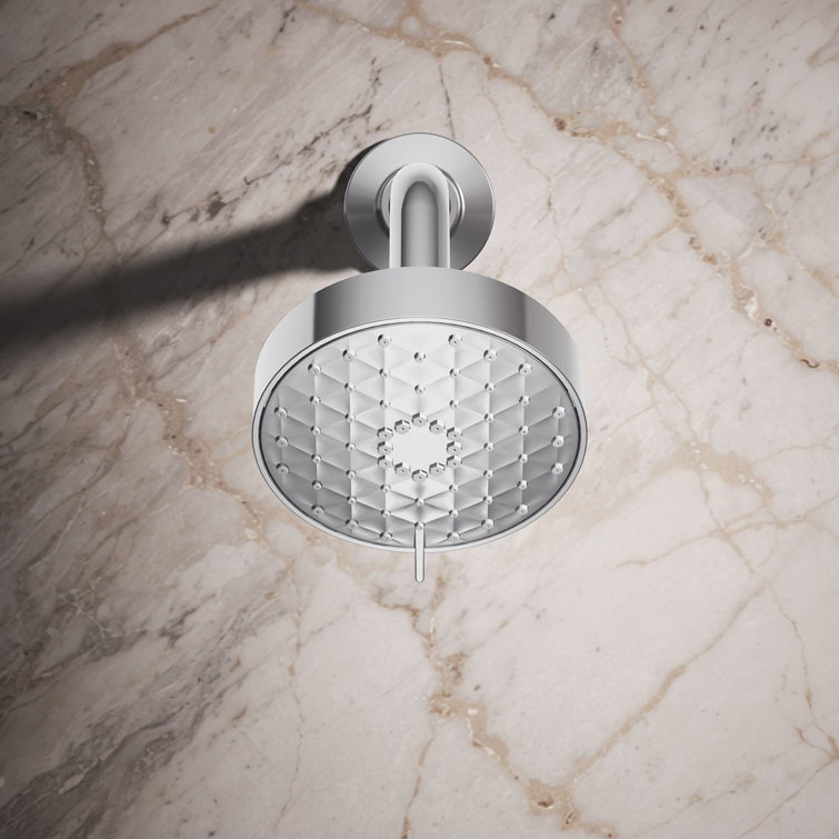 Polished Chrome Multifunction Wall Mounted Showerhead