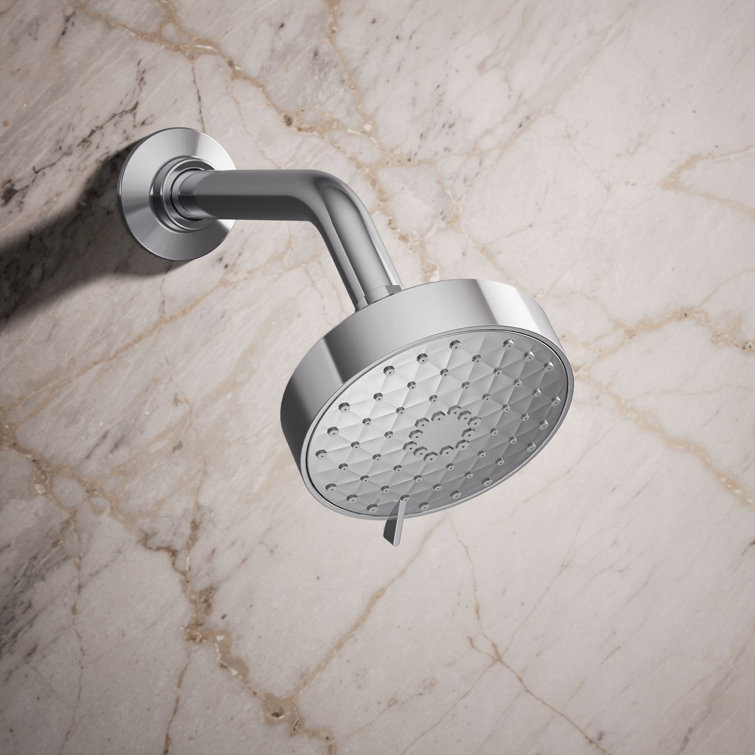 Polished Chrome Multifunction Wall Mounted Showerhead
