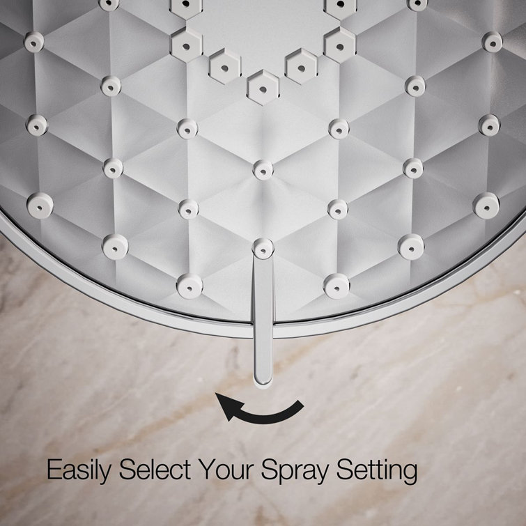 Polished Chrome Multifunction Wall Mounted Showerhead