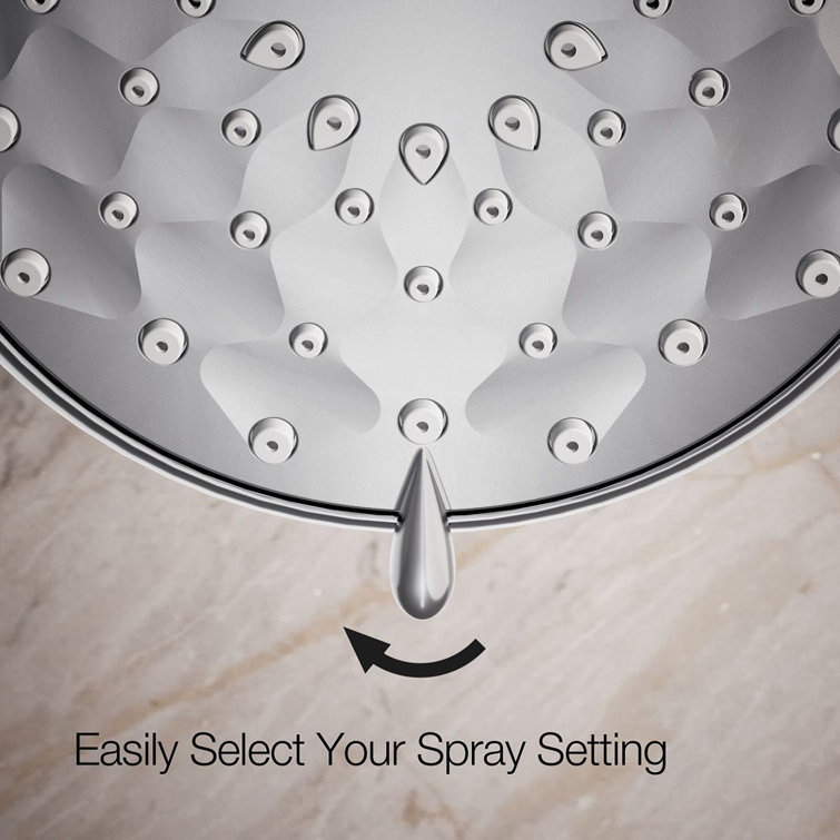 Pulse Chrome Multi-Function Wall Mounted Showerhead