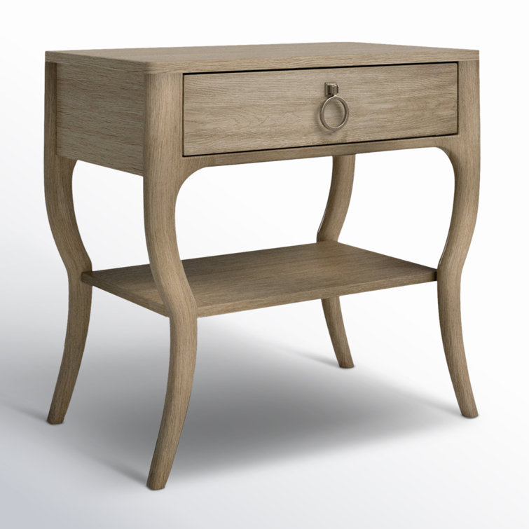 Sophie Transitional Single Drawer Nightstand in Warm Natural Oak