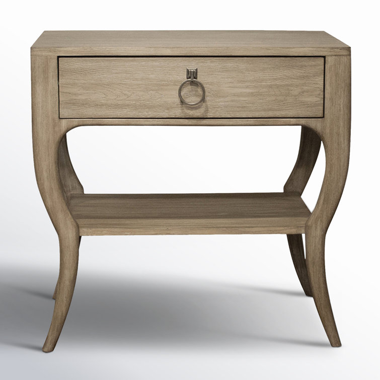 Sophie Transitional Single Drawer Nightstand in Warm Natural Oak