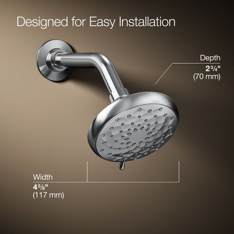 Pulse Chrome Multi-Function Wall Mounted Showerhead