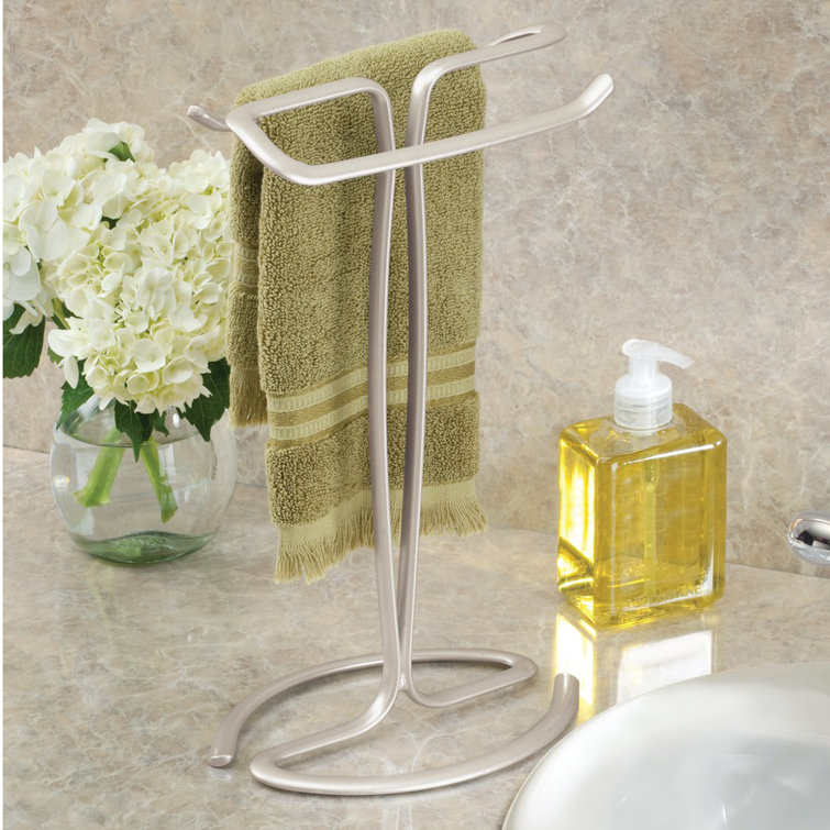 Satin Bronze Freestanding Rectangular Towel Holder