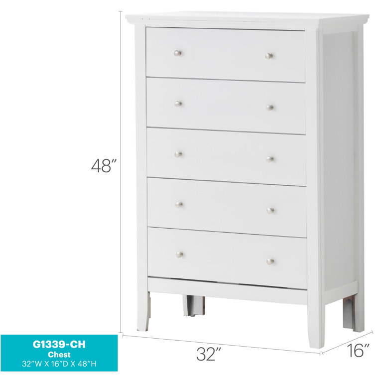 Primo White 48" Wooden Bedroom Chest