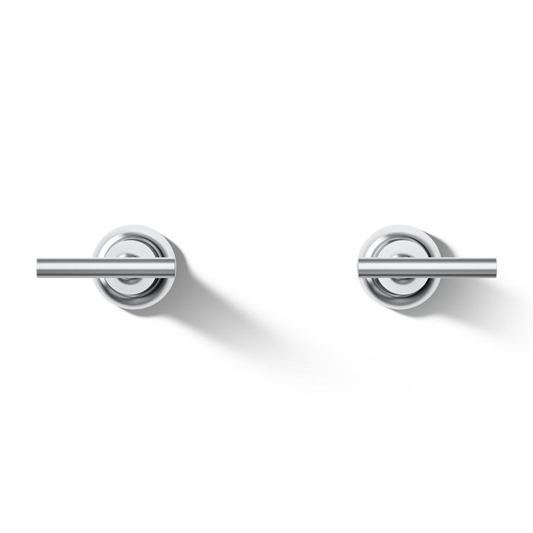 Purist Polished Chrome Double Lever Wall-Mounted Bath Trim