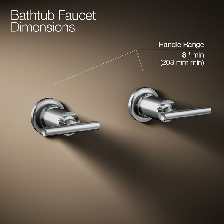 Purist Polished Chrome Double Lever Wall-Mounted Bath Trim