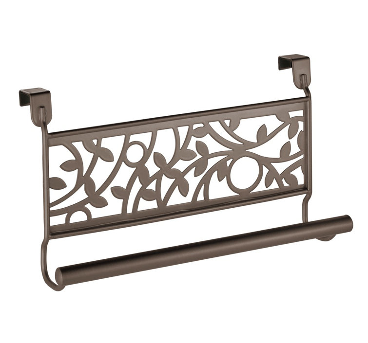 Bronze Over-the-Door Vine Design Towel Bar Holder