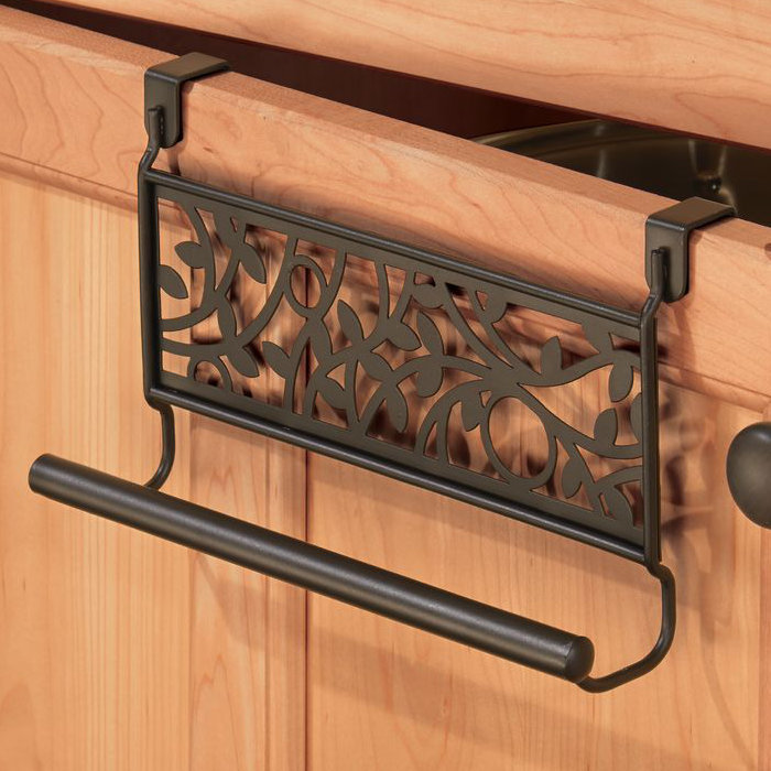 Bronze Over-the-Door Vine Design Towel Bar Holder
