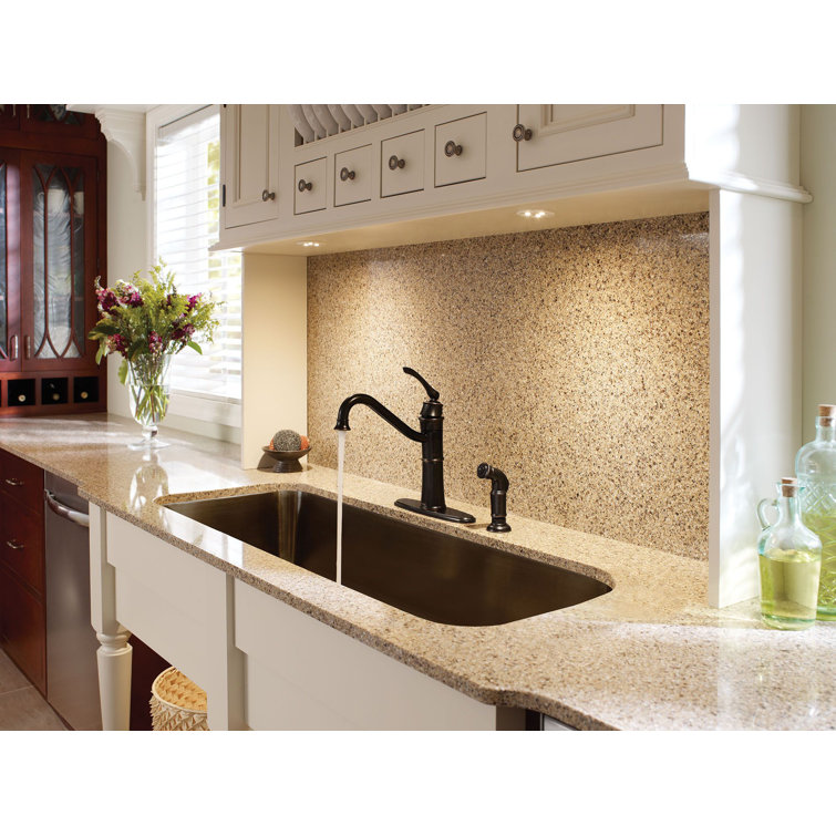 Stainless Steel High Arc Kitchen Faucet with Side Sprayer