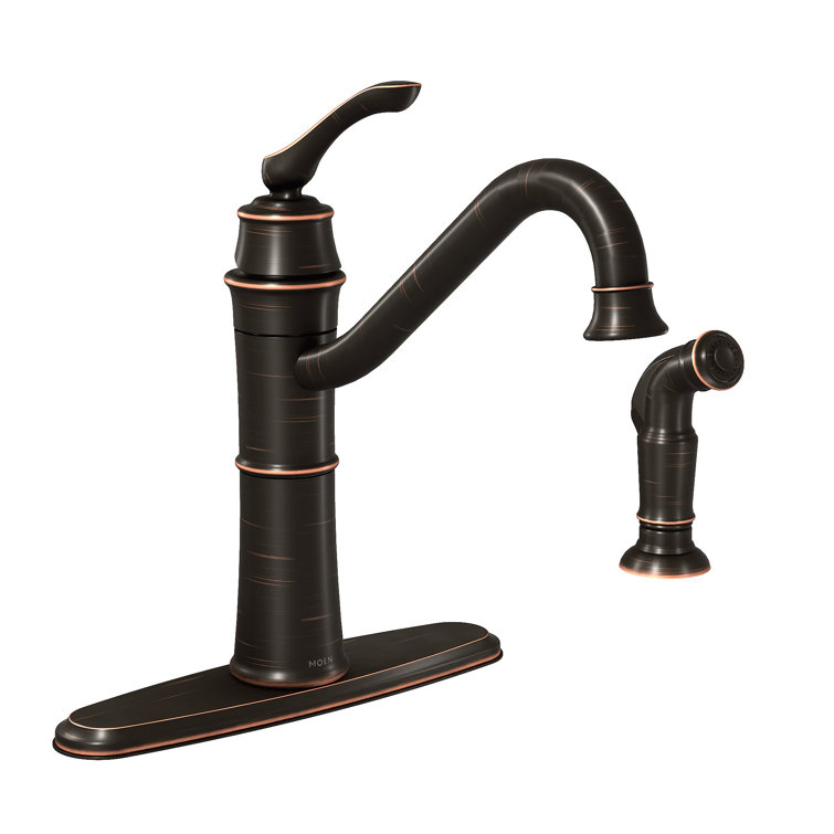 Stainless Steel High Arc Kitchen Faucet with Side Sprayer