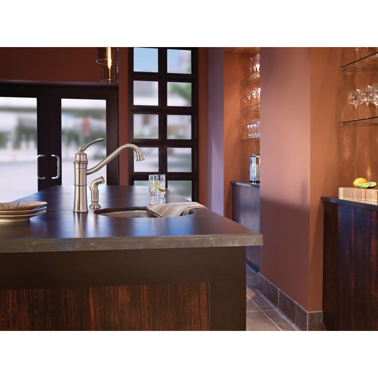 Stainless Steel High Arc Kitchen Faucet with Side Sprayer