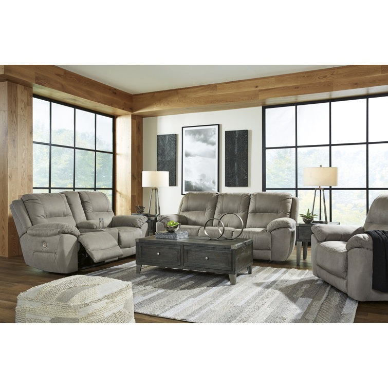 Next-Gen Gaucho 53" Gray Faux Leather Power Recliner