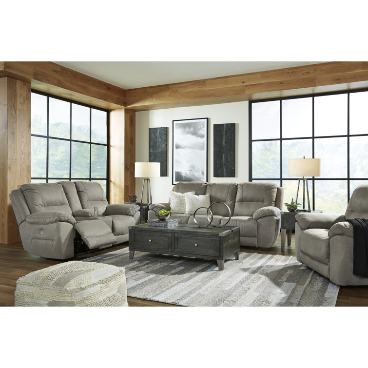 Next-Gen Gaucho 53" Gray Faux Leather Power Recliner
