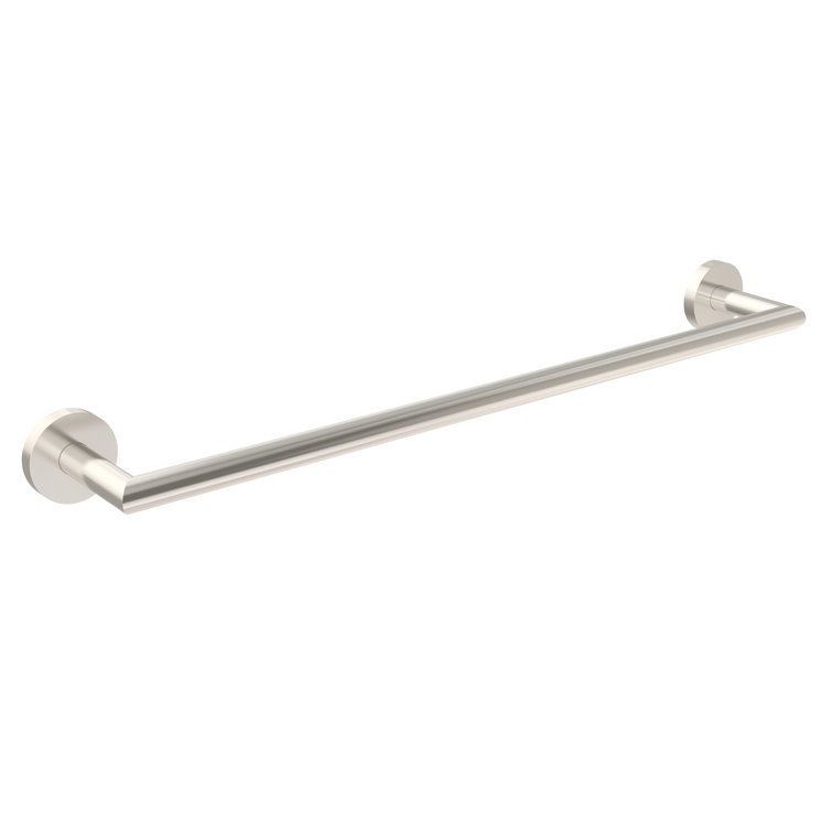 Satin Nickel 18" Wall-Mounted Metal Towel Bar